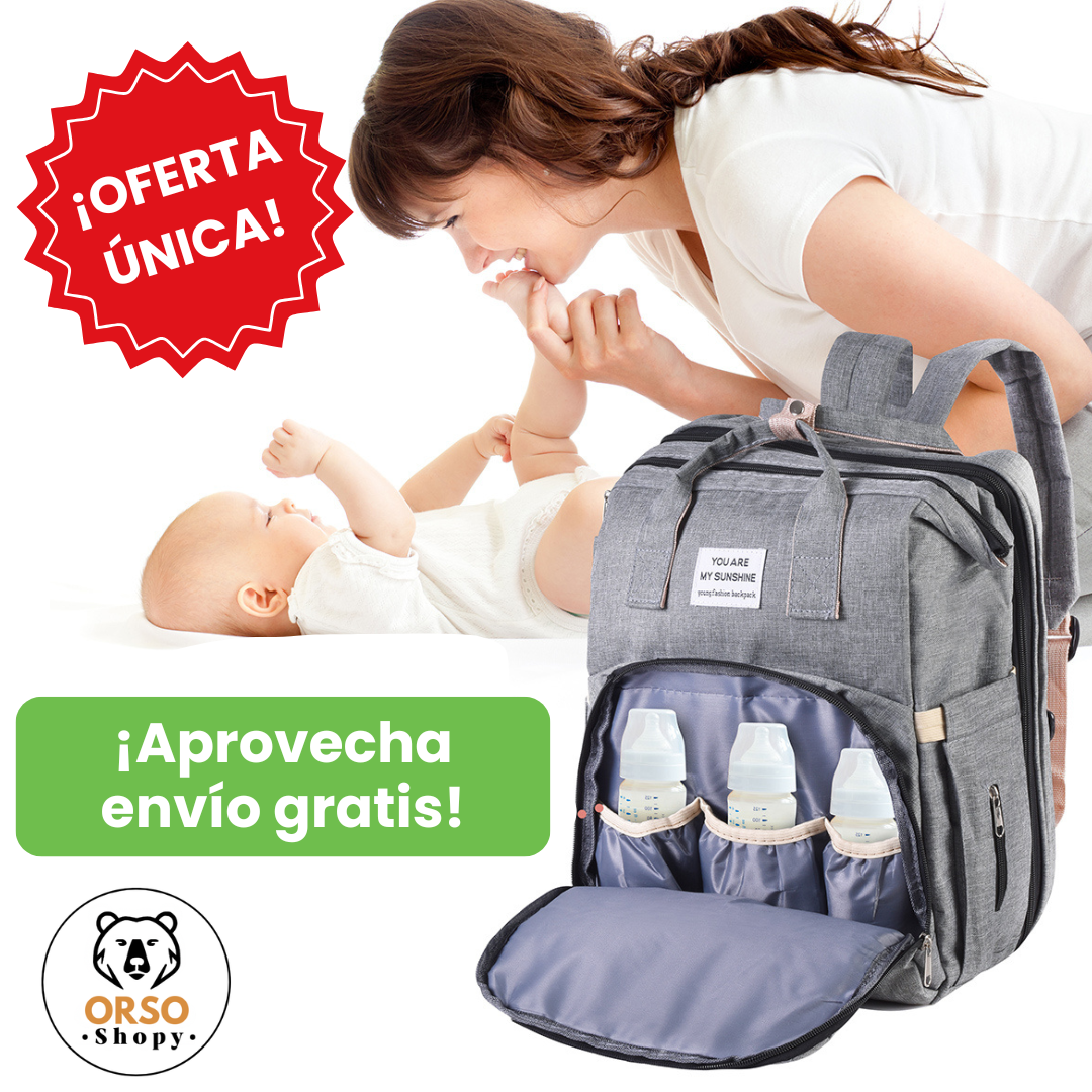 PAÑALERA CON MUDADOR PLEGABLE MULTIUSO