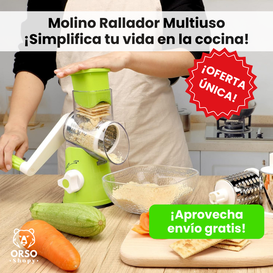 Molino Rallador Multiuso ¡Simplifica tu vida en la cocina!