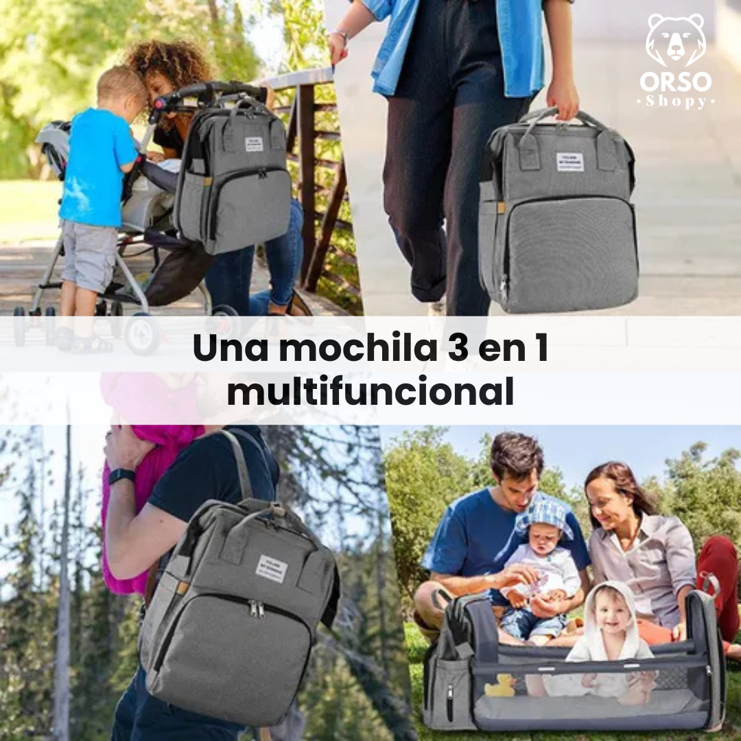 PAÑALERA CON MUDADOR PLEGABLE MULTIUSO