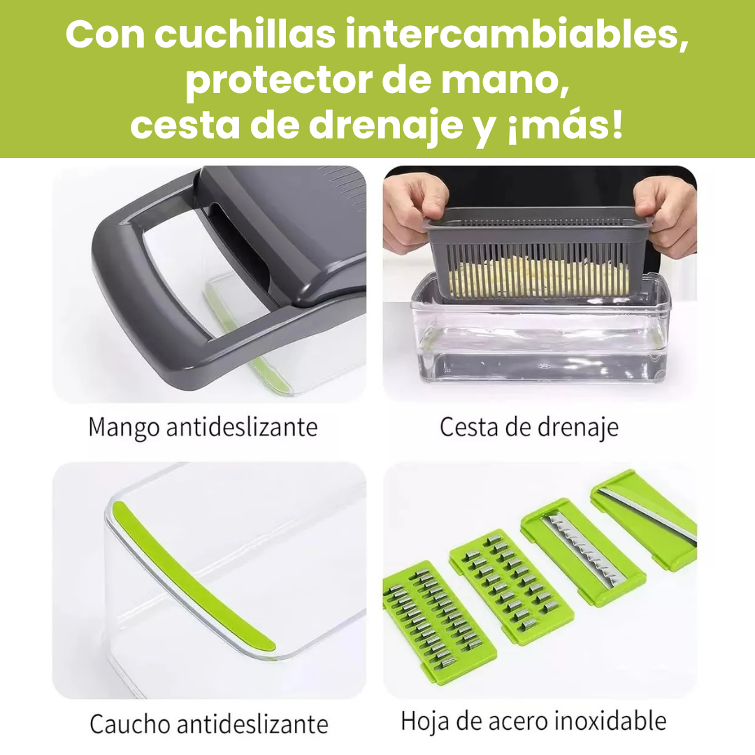Rallador Multifuncional 14 en 1 - ¡Cocina rápido y fácil!