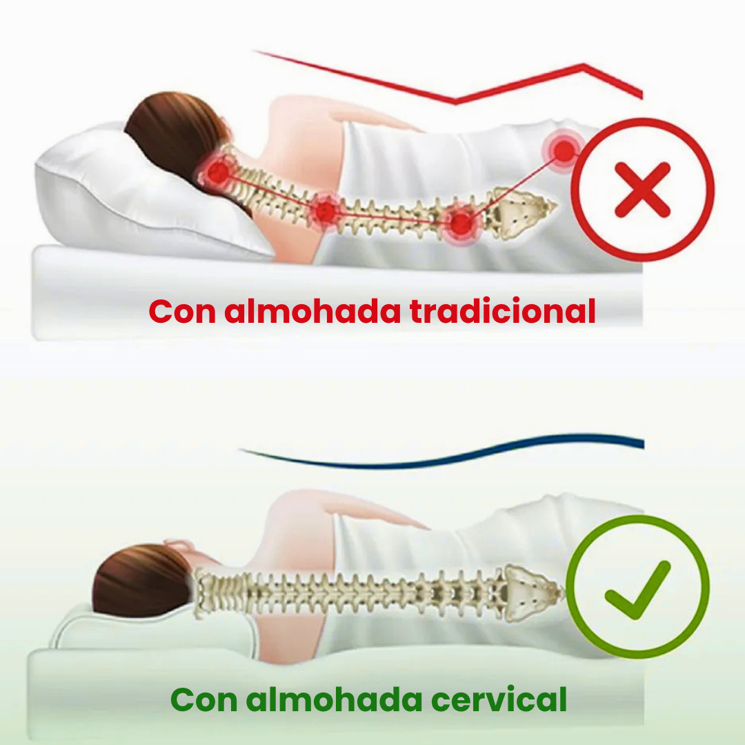 Almohada Cervical Con Memoria - ¡Lo que necesitas para descansar sin dolor!